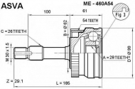Шарнирный комплект ASVA ME-460A54
