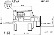 Шарнирный комплект ASVA MZIP-511