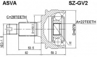 Шарнирный комплект ASVA SZ-GV2