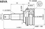 Шарнирный комплект ASVA TY-GXA48