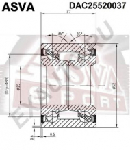 Подшипник ASVA DAC25520037