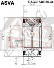 Подшипник ASVA DAC39740036-34