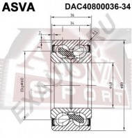Подшипник ASVA DAC40800036-34