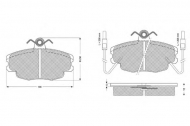 Комплект тормозных колодок PROCODIS FRANCE PF1048