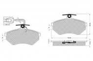 Комплект тормозных колодок PROCODIS FRANCE PF1204