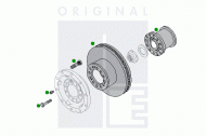 Ступица колеса; Тормозной диск PE Automotive 2311-08889-0424-01