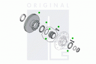 Ступица колеса; Тормозной диск PE Automotive 2313-08889-0261-01