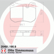 Комплект тормозных колодок ZIMMERMANN 20481.190.9