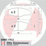 Комплект тормозных колодок ZIMMERMANN 20887.170.2