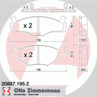 Комплект тормозных колодок ZIMMERMANN 20887.195.2