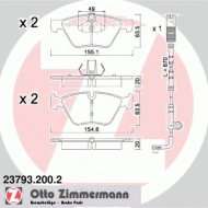 Комплект тормозных колодок ZIMMERMANN 23793.200.2