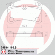 Комплект тормозных колодок ZIMMERMANN 24614.165.9