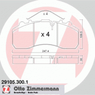 Комплект тормозных колодок ZIMMERMANN 29105.300.1