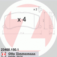 Комплект тормозных колодок ZIMMERMANN 23400.150.1