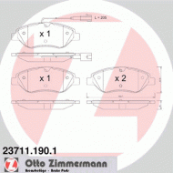 Комплект тормозных колодок ZIMMERMANN 23711.190.1