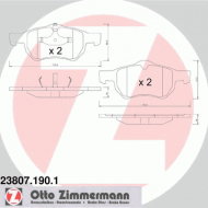 Комплект тормозных колодок ZIMMERMANN 23807.190.1