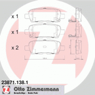 Комплект тормозных колодок ZIMMERMANN 23871.138.1