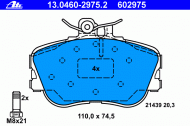 Комплект тормозных колодок ATE 13.0460-2975.2