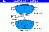 Комплект тормозных колодок ATE 13.0460-7105.2