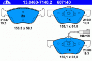 Комплект тормозных колодок ATE 13.0460-7140.2