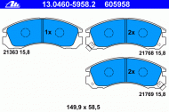 Комплект тормозных колодок ATE 13.0460-5958.2