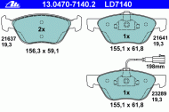 Комплект тормозных колодок ATE 13.0470-7140.2