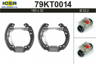 Комлект тормозных накладок ICER 79KT0014
