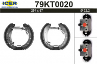Комлект тормозных накладок ICER 79KT0020