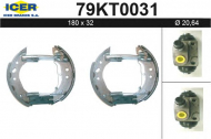 Комлект тормозных накладок ICER 79KT0031
