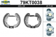 Комлект тормозных накладок ICER 79KT0038