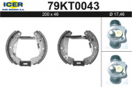 Комлект тормозных накладок ICER 79KT0043