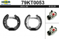 Комлект тормозных накладок ICER 79KT0053