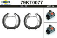 Комлект тормозных накладок ICER 79KT0077