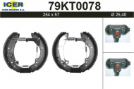 Комлект тормозных накладок ICER 79KT0078