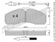 Комплект тормозных колодок TRUSTING 594.0W