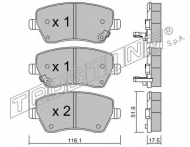 Комплект тормозных колодок TRUSTING 501.2