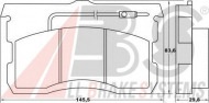 Комплект тормозных колодок A.B.S. 36035