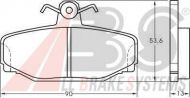 Комплект тормозных колодок A.B.S. 36744 OE