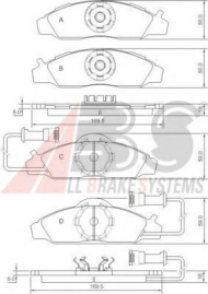 Комплект тормозных колодок A.B.S. 37028