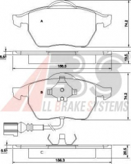 Комплект тормозных колодок A.B.S. 37133 OE