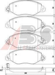 Комплект тормозных колодок A.B.S. 37256 OE
