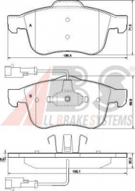 Комплект тормозных колодок A.B.S. 37485 OE
