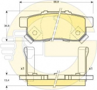 Комплект тормозных колодок GIRLING 6131749