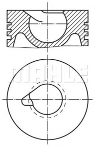 Поршень MAHLE ORIGINAL 227 34 00