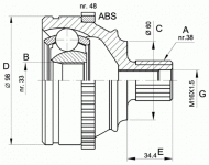 Шарнирный комплект OPEN PARTS CVJ5122.10