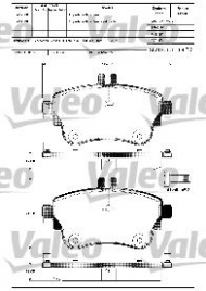 Комплект тормозных колодок VALEO 601317