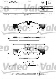 Комплект тормозных колодок VALEO 601289