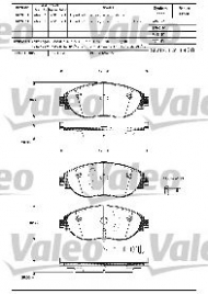 Комплект тормозных колодок VALEO 601286