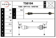 Вал EAI T58194
