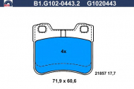 Комплект тормозных колодок GALFER B1.G102-0443.2